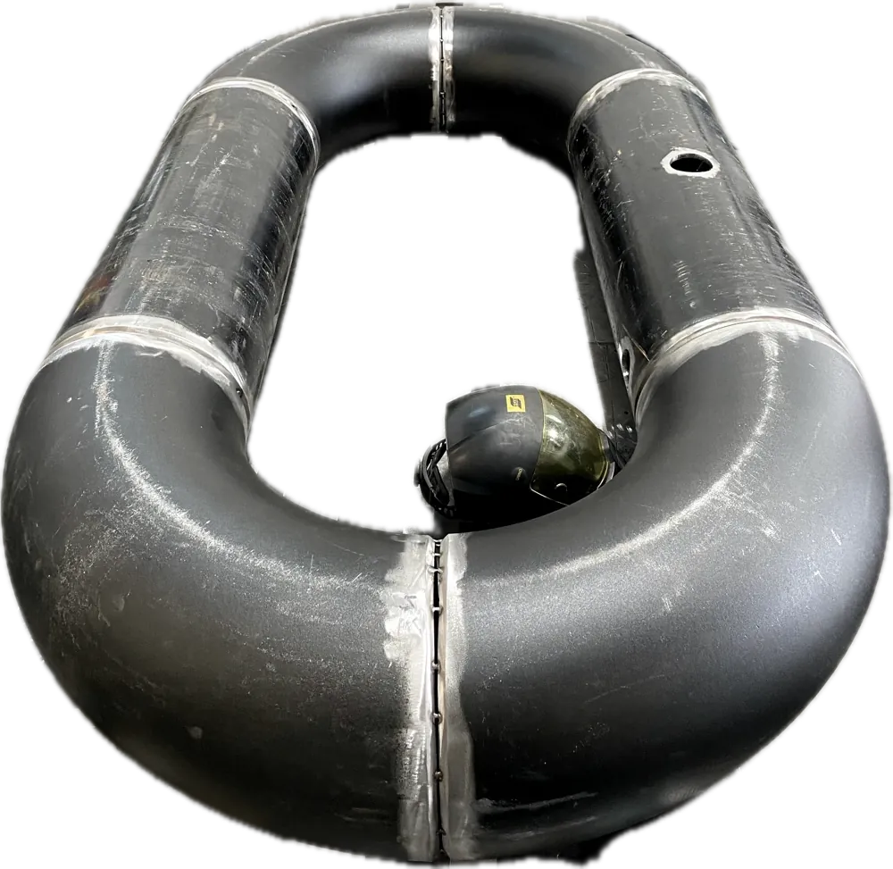 Carbon steel pipe return bend with butt welds, welded to ASME Section IX
